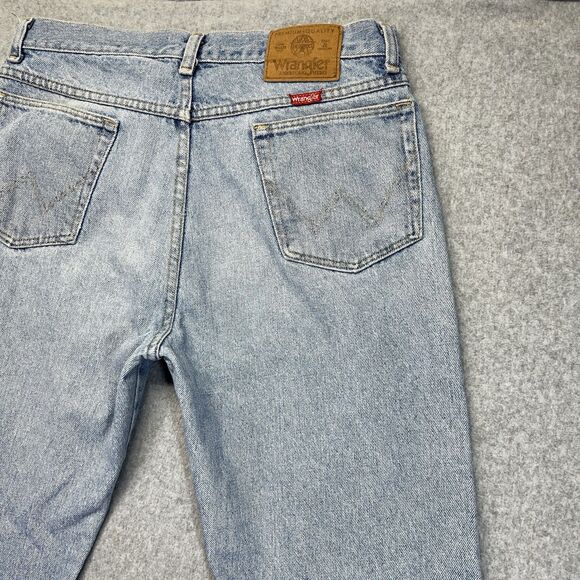 Vintage Wrangler Jeans Men’s 33x30 Light Wash Made in USA 96501 Distressed Y2K - Picture 10 of 16